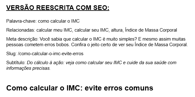 Eu vou reescrever seu texto de 1000 palavras gerado por IA com humanização e SEO