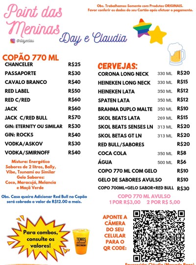 Fazer o cardápio do seu estabelecimento!