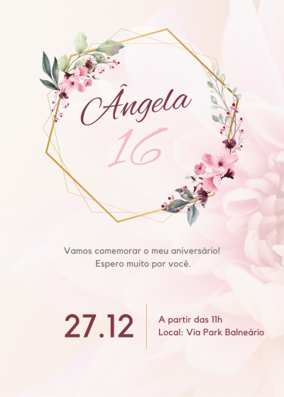 Irei criar convites de aniversário como imaginar.