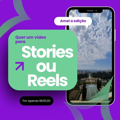 Crio vídeos rápidos para Stories ou Reels