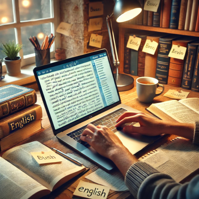 Eu vou traduzir por R$0,40 cada palavra