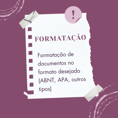 Irei formatar seu documento no formato desejado