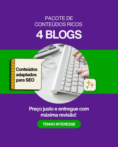 Pacote de blogs - até 1.000 palavras cada | R$400